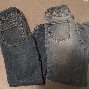 Two pairs of girls Arizona jeans